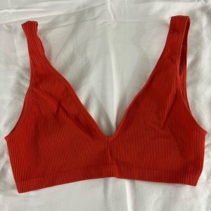 Urban Outfitters brand. Out from Under bralette. Orange. Rib detail. Size Large.